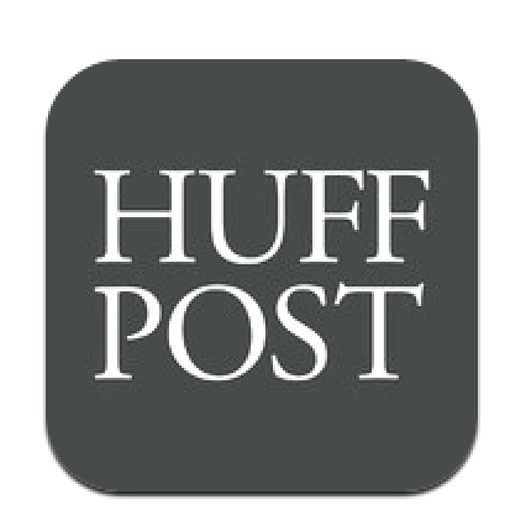 Huffington Post logo in grey